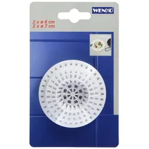 Wenko 4920220100, Abflusssieb, 2 Gross / 2 klein, weiß