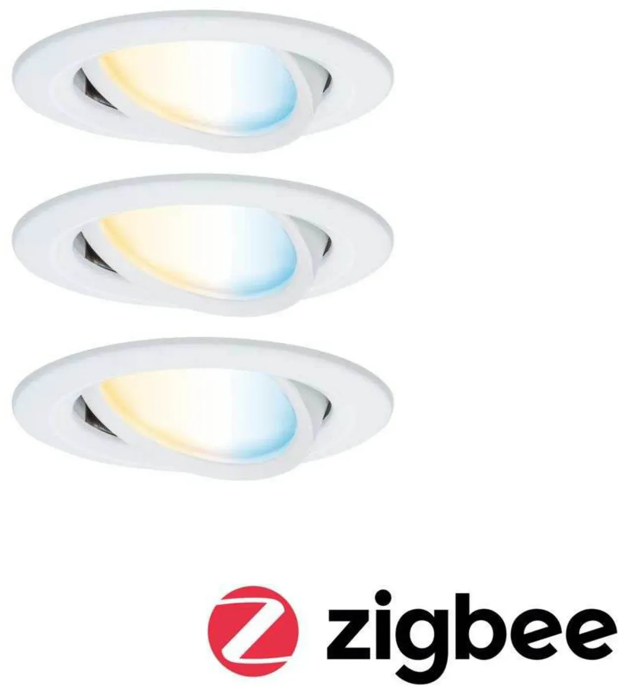 Spotlight Paulmann, Nova Coin Smart, dimmbar, Weiß, für Wohnzimmer, Aluminium, Modern