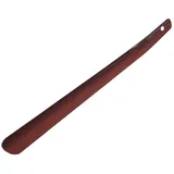 Kaps Hochwertiger Schuhlöffel aus Edelstahl für Männer und Frauen – farbig in langer Ausführung – Schuhanzieher aus hochwertigem Metall – in vielen Farben erhältlich (Braun) - 41 cm - 16.20 inch
