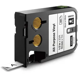 DYMO® Original XTL Schriftband - schwarz auf weiss - für XTL 300/500, farbiges Vinyl, endlos