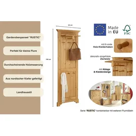 OTTO home Garderobenpaneel Rustic 190 x 0 x 0 cm Beige