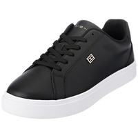 Tommy Hilfiger Damen Court-Sneaker Schuhe, Schwarz (Black), 37 EU