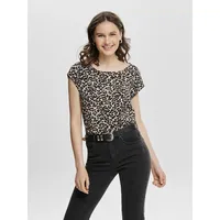 Only Shirtbluse ONLVIC S/S AOP TOP NOOS PTM Beige 38