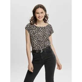 Only Shirtbluse ONLVIC S/S AOP TOP NOOS PTM Beige 38