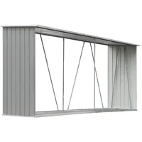 vidaXL Kaminholzregal 330 x 84 x 152 cm grau