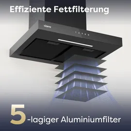 Ciarra VMB6102 Wandhaube 60 cm Schwarz