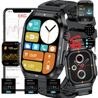 Fohatu ECG Smartwatch BlutzuckerBlutzuckermessungDiabetes,smartwatch Mit Bluetooth Anrufe,Wasserdicht HarnsäureBlutfette Fitnessuhr,Fitness Tracker Armbanduhr