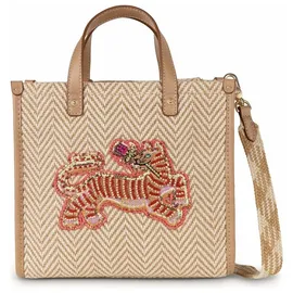 Oilily Zigzag Stripe Shopper Beige