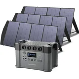 ALLPOWERS 2400 W 1451 Wh tragbares Kraftwerk, 110 V/230 V MPPT-Solargenerator mit 200 W 400 W 600 W