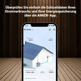 epp solar 880W Bifazial Balkonkraftwerk mit Speicher Komplett Set inkl. 800W integrietem Wechselrichter mit Anker Solix E1600 Pro Solarspeicher PV Solaranlage