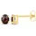 vira jewels Ohrstecker Granat oval rot gelb 925-Sterling Silber vergoldet glänzend one-size