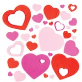 Baker Ross Selbstklebende Herzen aus Schaumstoff für Kinder zum Basteln - für Karten zum Valentinstag und Muttertag (150 Stück), Sortiert