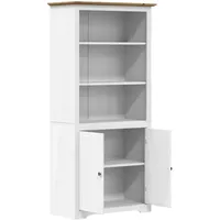 vidaXL Bücherregal BODO 80 x 40 x 172 cm Weiß und Braun