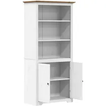 vidaXL Bücherregal BODO 80 x 40 x 172 cm Weiß und Braun