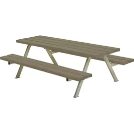 Plus Garten-Kindersitzgruppe Alpha Junior Kombimöbel, (1-tlg), 177x118x57/32,5 cm braun|grau|weiß