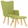 vidaXL Relaxsessel Grün Polyester 80 x 100 x 80 cm mit Hocker