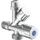 Kirchhoff Geräte-Eckventil Chrom 1/2"AG x 3/4"AG x 3/8"AG x 10 mm