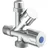 Kirchhoff Geräte-Eckventil Chrom 1/2"AG x 3/4"AG x 3/8"AG x 10 mm