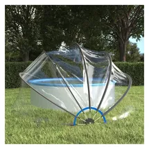 vidaXL Pool-Kuppel Rund transparent 406x203 cm