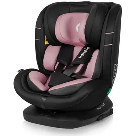 lionelo Bastiaan i-Size Kindersitz ab Geburt 0-36 kg Isofix Top Tether 360 Grad drehbar Rückwärts Vorwärts Seitenschutz 5-Punkt-Sicherheitsgurte Dri-Seat (Rosa Rose)