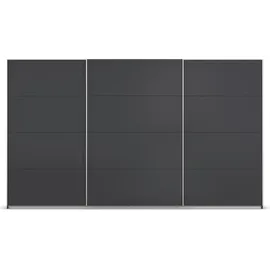 Rauch »Kleiderschrank Schrank Garderobe AGORDO mit Dekor- oder Hochglanzfront« in drei Griff-Farben - NEU: Farbe SCHWARZ, durchdachte Innenausstattung, in 4 Breiten und 2 Höhen MADE IN GERMANY, grau