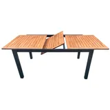 FRG Gartentisch Ausziehtisch 150/200 x 90 x 75 cm Grau/Braun