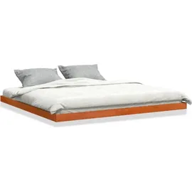vidaXL Massivholzbett 180 x 200 cm Wachsbraun