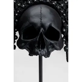 Kare DESIGN Deko-Objekt King Skull Polyresin Schwarz