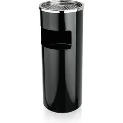 WAS Germany - Standascher, Ø 25 cm, pulverbeschichteter Stahl schwarz/Edelstahl