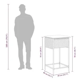 vidaXL Gartenstuhl 42 x 40 x 135 cm beige 2 St.