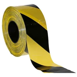 Absperrband gelb, schwarz 80,0 mm x 500,0 m