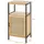 [en.casa] Tervola Badschrank 40 x 80 x 35 cm Schwarz/Bambus