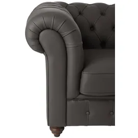 Home Affaire Chesterfield-Sofa »Chesterfield Ecksofa, auch in Leder L-Form«, hochwertige Knopfheftung, langer Schenkel links oder rechts wählbar braun
