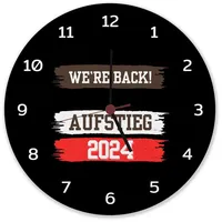 Speecheese St. Pauli Aufstieg 2024 Wanduhr aus Alu mit