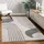 Paco Home Teppich Wohnzimmer Kurzflor Blätter Floral Regenbogen Geometrisch 160x230 cm, Grau 4 - Paco Home