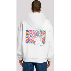 Kapuzenpullover F4NT4STIC "Alice im Wunderland Uhr Hase", Herren, Gr. 5XL, weiß, Obermaterial: 100% Baumwolle, casual, oversize, Langarm, Pullover, Premium Qualität, Nostalgie, Kinderserie