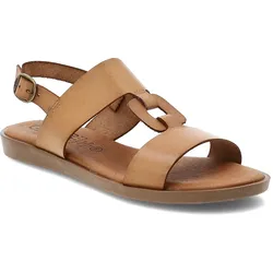 Braune Sandalen Hee Flache Schuhe, 37