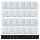 LumenPoles 24 Katzenbrunnen Filter, 12 Kohlefilter + 12 Schaumfilter, Mehrfachfiltration Trinkbrunnen für Katze, Verunreinigungen Filtern Katzen Trinkbrunnen Filter, Erfüllt 6-8 Monate