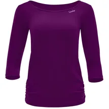 Winshape Functional Light and Soft 3/4-Arm Top AET139LS, in dark plum | Gr.: XS