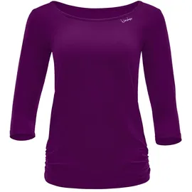 Winshape Functional Light and Soft 3/4-Arm Top AET139LS, in dark plum | Gr.: XS