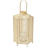 ECD Germany Laterne H75 cm Bambus Beige