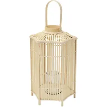 ECD Germany Laterne H75 cm Bambus Beige