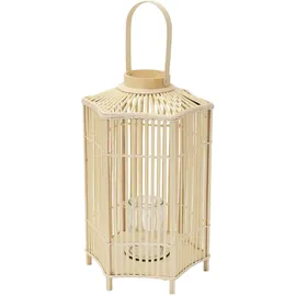 ECD Germany Laterne H75 cm Bambus Beige