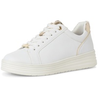 Marco Tozzi Damen Plateau Sneaker mit Schnürsenkeln Bequem, Weiß (White Comb), 40 EU