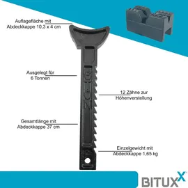 BITUXX Unterstellbock Stahl 6000 kg blau 4 Stück