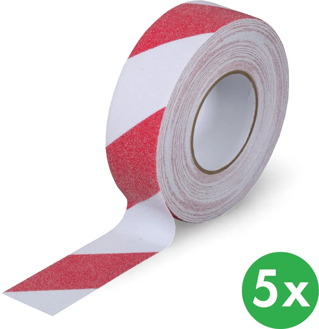 Antirutschband, Feinkorn, 50 mm x 18,3 m, 5 Stk, weiß-rot
