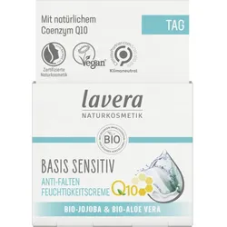 lavera Naturkosmetik Basis Sensitiv Anti-Falten Feuchtigkeitscreme Q10 50ML