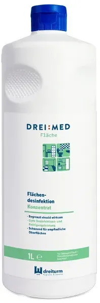 Flächendesinfektion Dreimed Fläche 1 L Konzentrat Flächendesinfektionsmittel für alkoholempfindliche Flächen