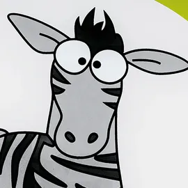 ETC Shop Decken Lampe Kinder Zimmer Motiv Zebra Alexa Google App im Set inkl. Smart Home Rgb Led Leuchtmittel