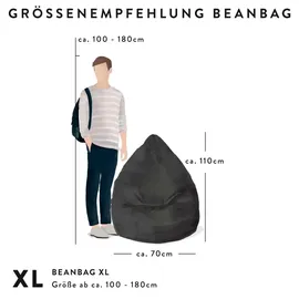 Sitting Point BeanBag Fussball XL weiß/schwarz